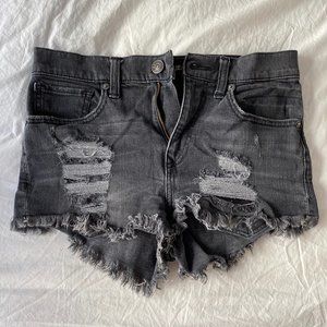 EXPRESS Black Faded Jean shorts